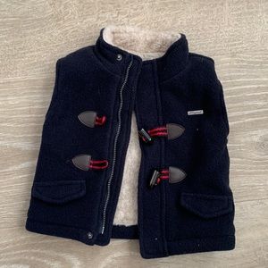 Mayoral cashmere-like lined navy blue vest